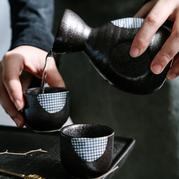 Japansk Sakura Håndlagde Keramiske Sake Sett | Luvikno