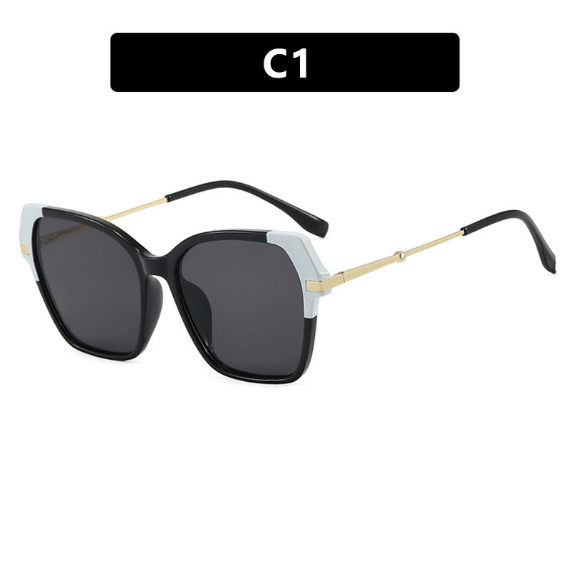 Dame kvadratisk solbrille med elegant metallramme og beskyttende UV-filter Luvikno