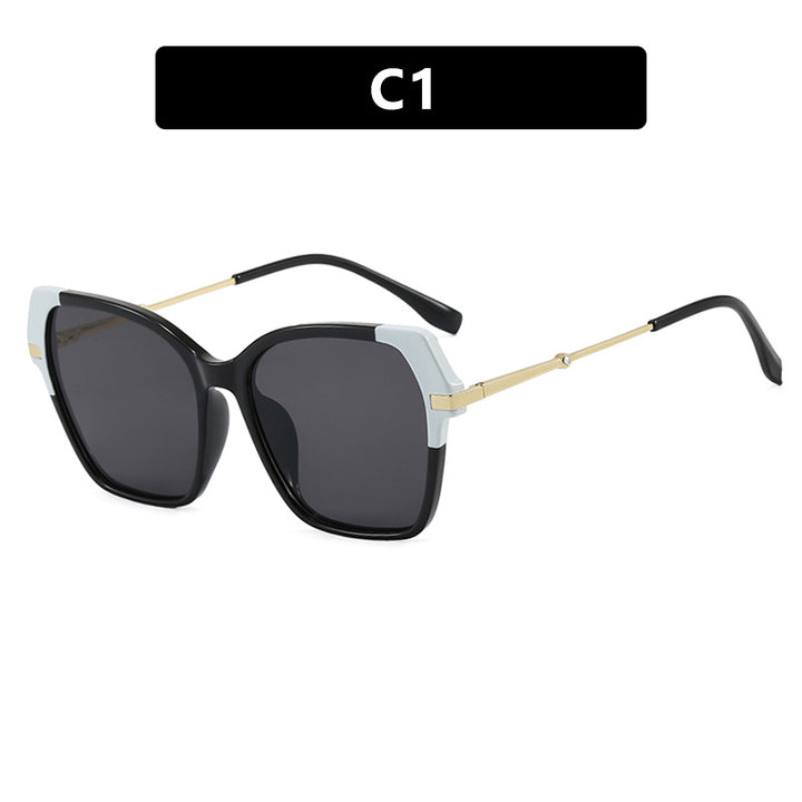 Dame kvadratisk solbrille med elegant metallramme og beskyttende UV-filter Luvikno