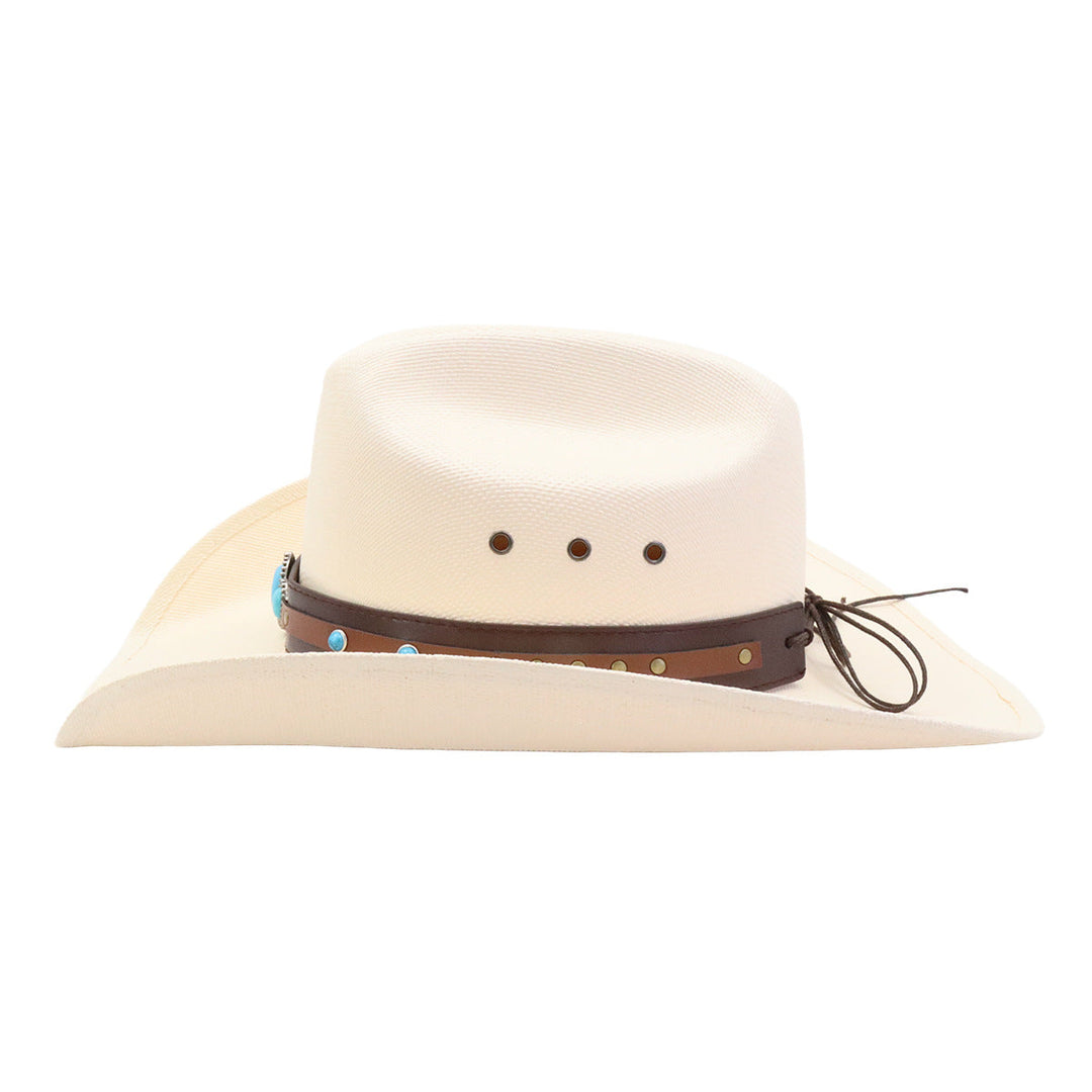 Turquoise Stråhatt Western | Luvikno