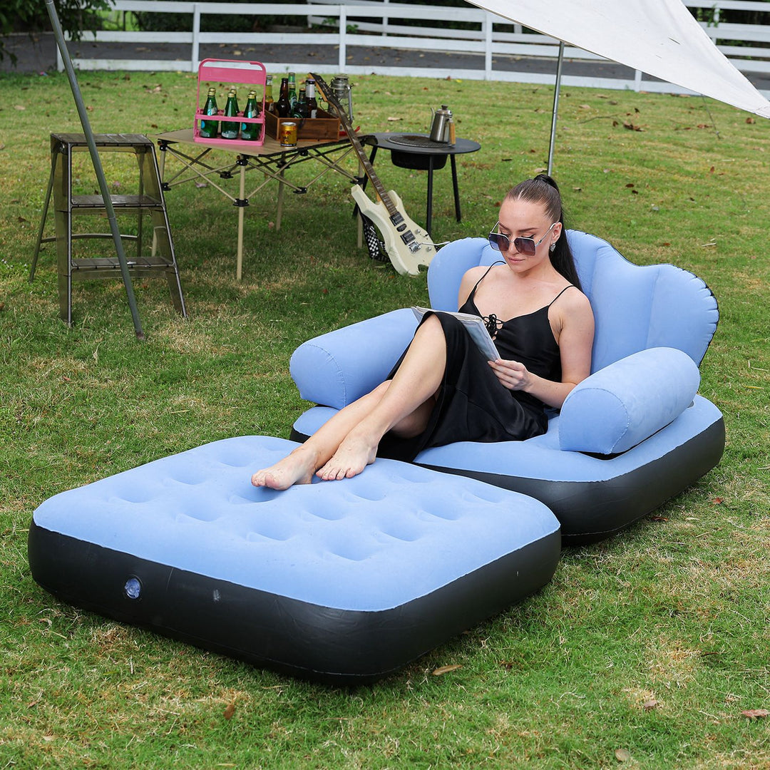 Kvinne oppblåsbar komfortsofa med ergonomisk ryggstøtte Luvikno