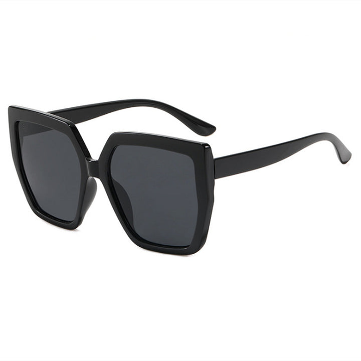 Damen elegant oversized solbrille med luksuriøs ramme Luvikno