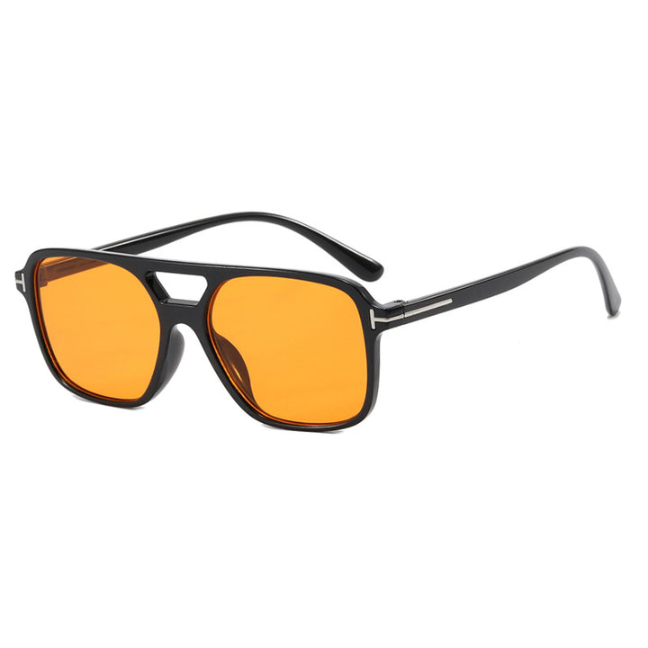 Dame elegant geometrisk solbrille med stilfull ramme Luvikno