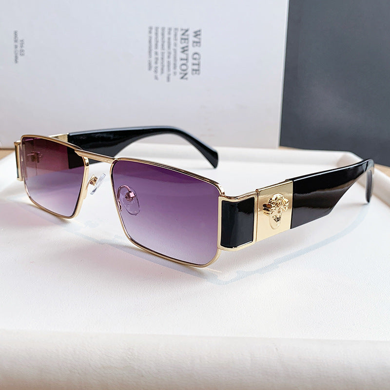 Dame Designer-solbrille med luksuriøs inn ramme og trendy snitt Luvikno