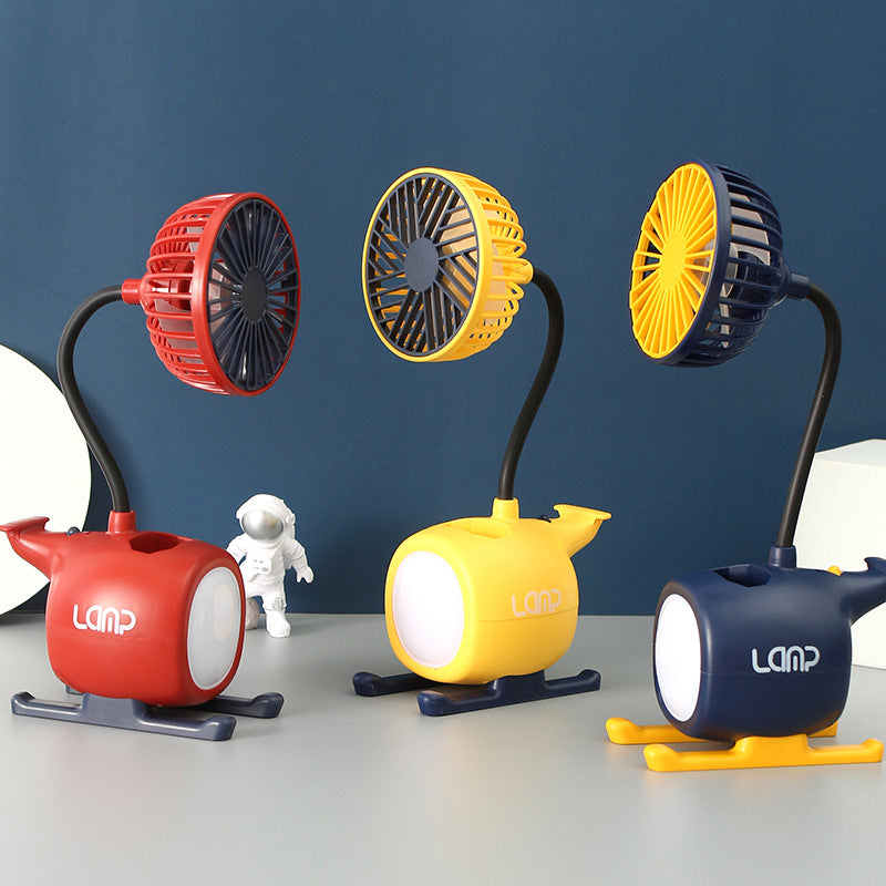 Kvinnenes multifunksjonelle USB skrivebord lampe med vifte Skanto