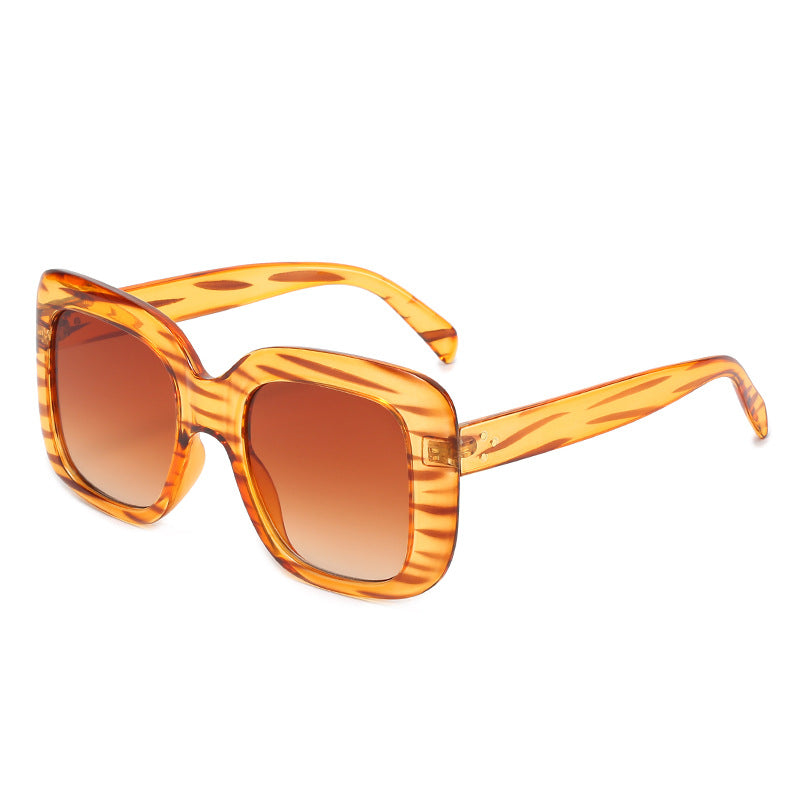 Dame oversized kvadratisk solbrille med høy kvalitet plast ramme Luvikno