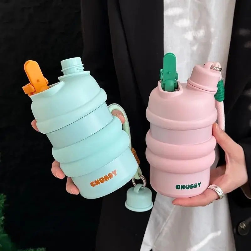 Damen Sportliche Edelstahl-Wasserflasche Luvikno