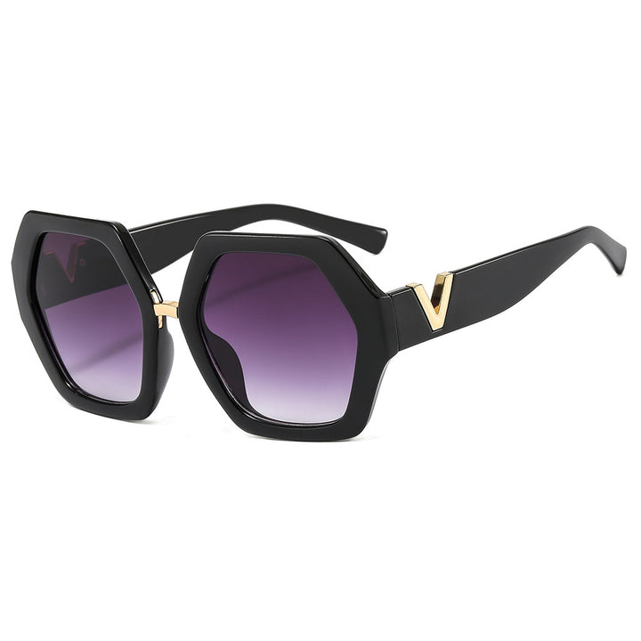 Dame elegant solbrille med glitrende ramme Luvikno