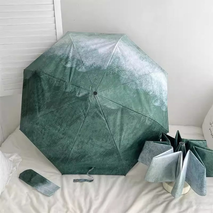 Dame Automatisk Faltregnparaply med elegant strukturdesign Luvikno