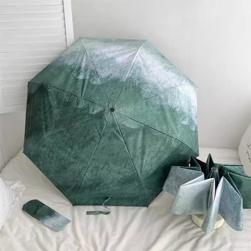Dame Automatisk Faltregnparaply med elegant strukturdesign Luvikno