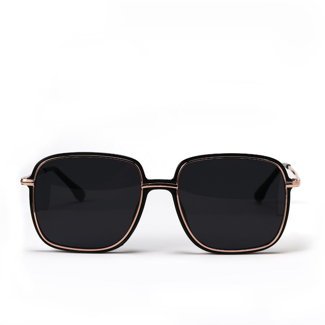 Dame kvadratisk solbrille med høykvalitets plastramme og UV-beskyttelse Luvikno