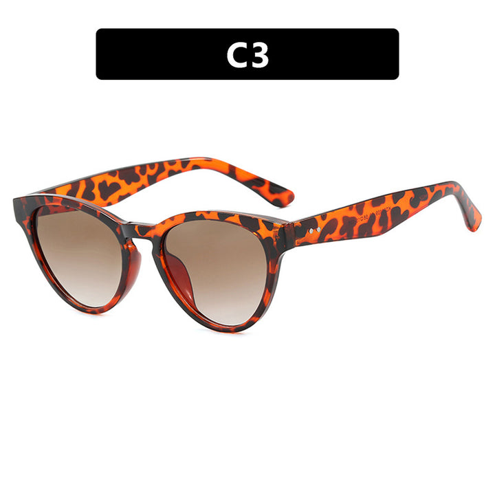 Dame cat-eye solbriller med UV-beskyttelse og moteramme Luvikno