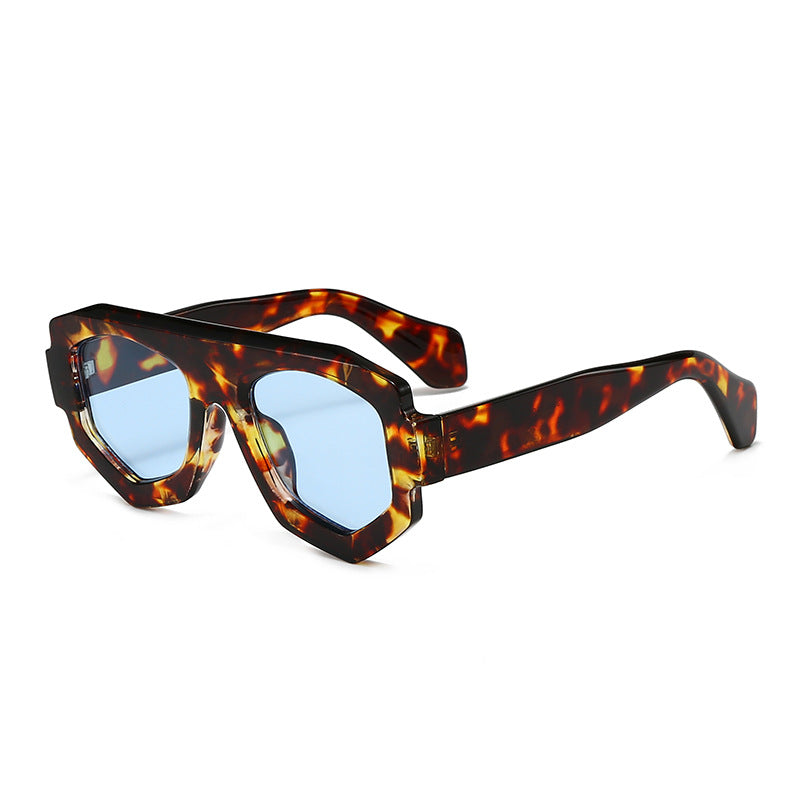 Dame moterik hexagonal solbrille Luvikno