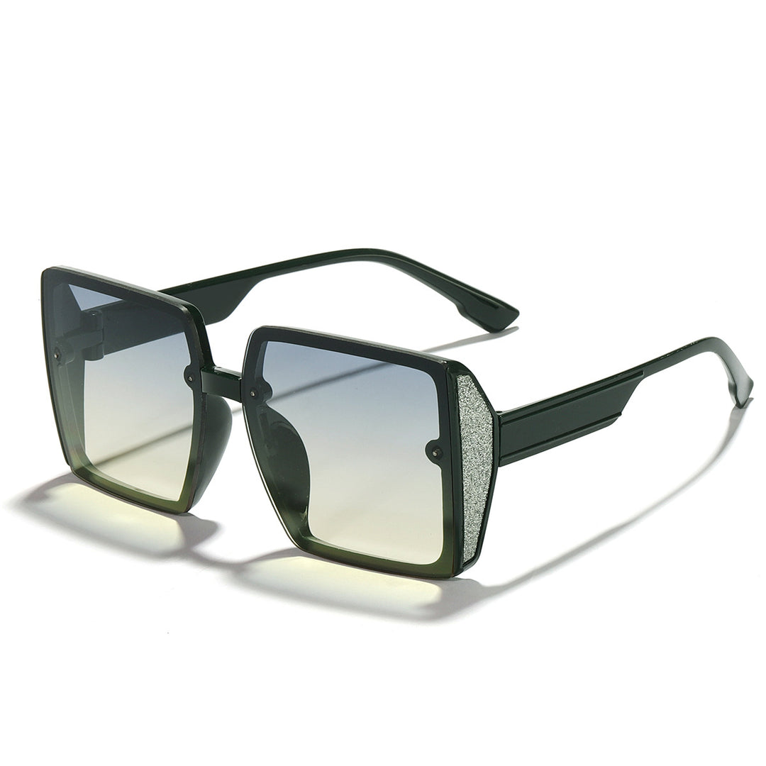 Dame oversized solbriller med glinsende aksent Luvikno