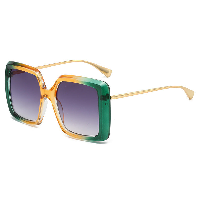 Dame oversized solbriller med stilrent geometrisk design Luvikno