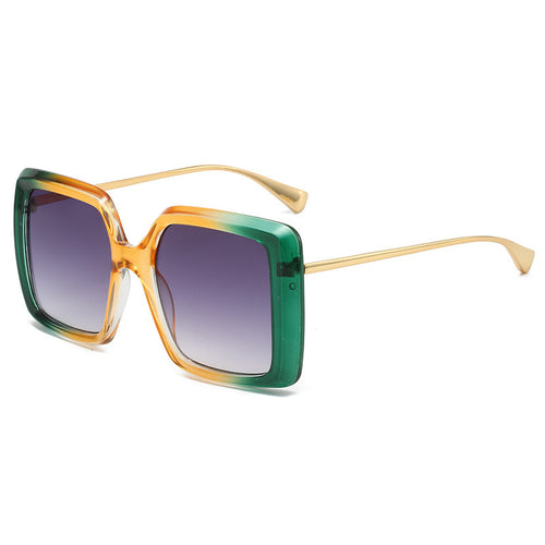 Dame oversized solbriller med stilrent geometrisk design Luvikno