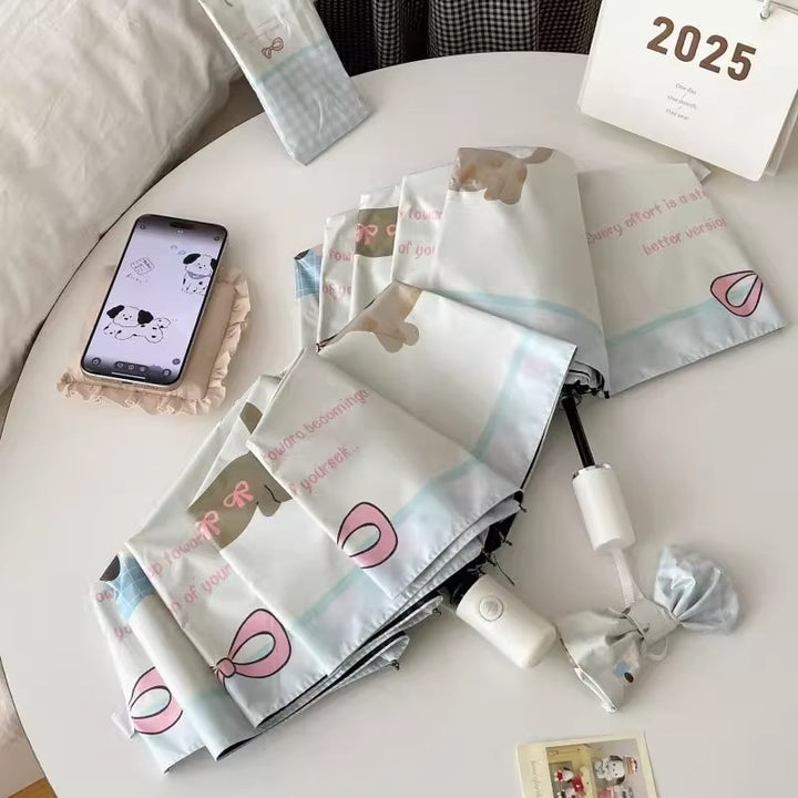 Damer kompakt paraply i kreativt design Luvikno