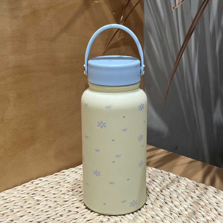 Damen Isoliertrinkflasche mit praktischem Tragegriff und fröhlichem Design Luvikno