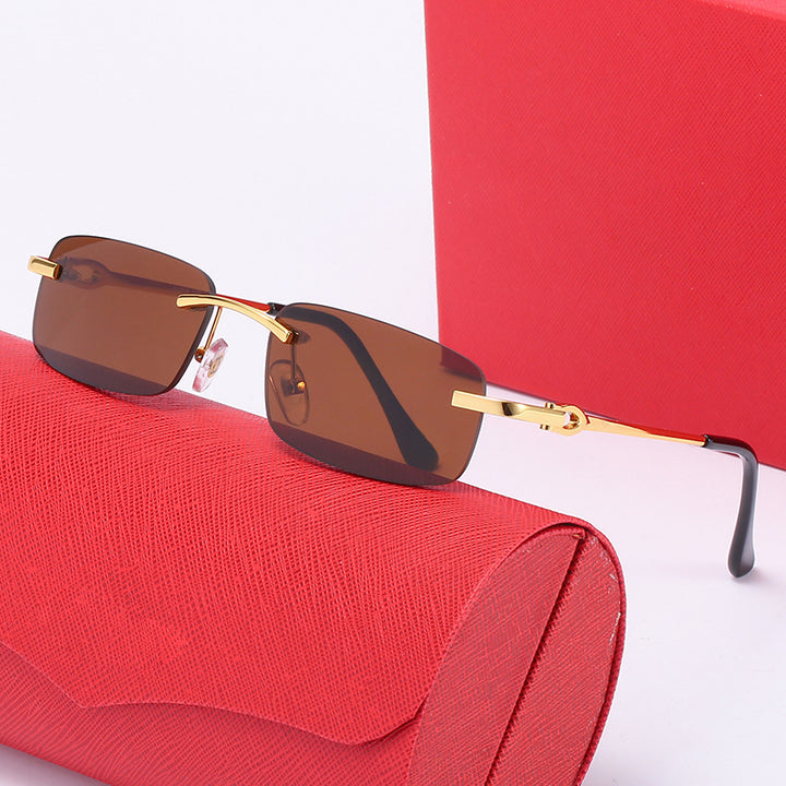 Dame elegant halvrammebrille med komfortable nesepads Luvikno