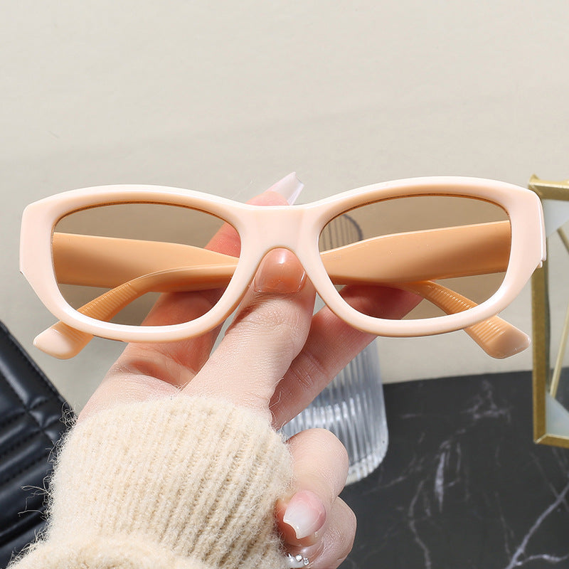 Dame moteriktig Cat-Eye solbrille med fleksibel ramme og UV-beskyttelse Luvikno
