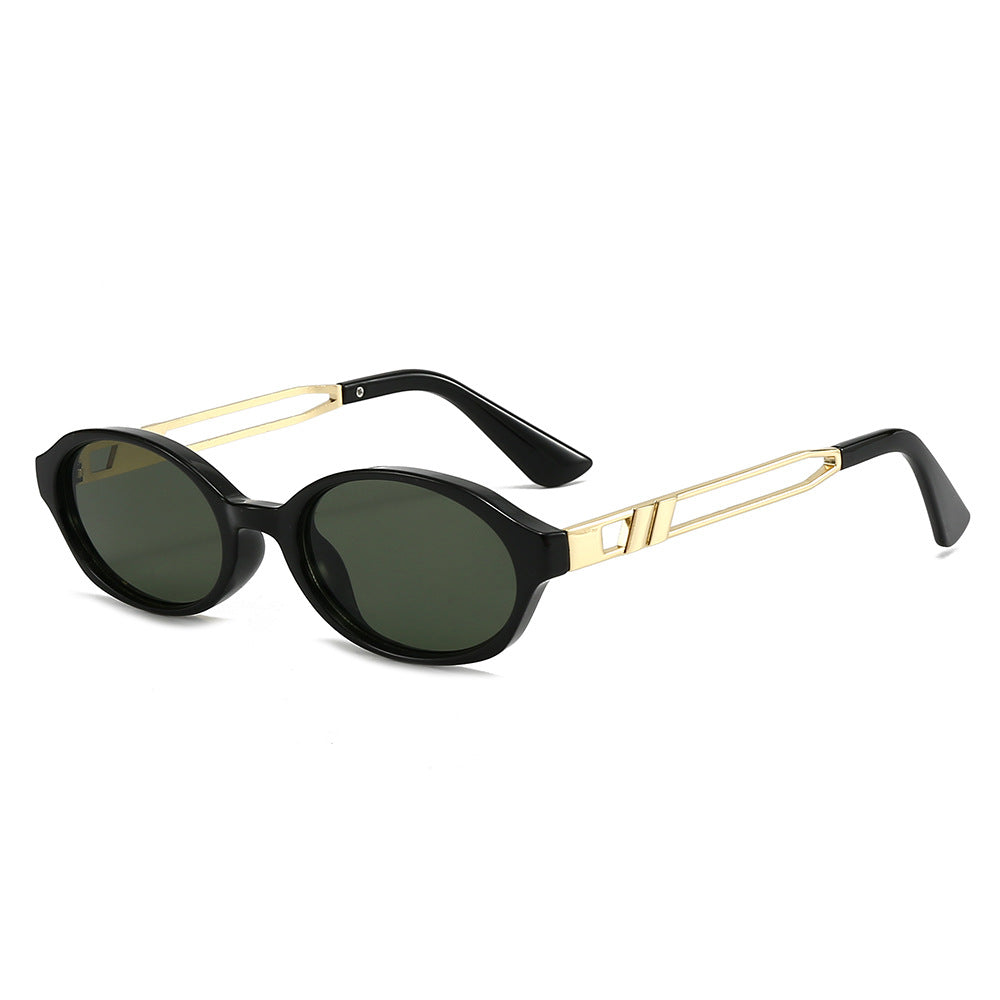 Dame Elegant solbrille i luksuriøst skilpadde-design med gullfargede metallakenter Luvikno