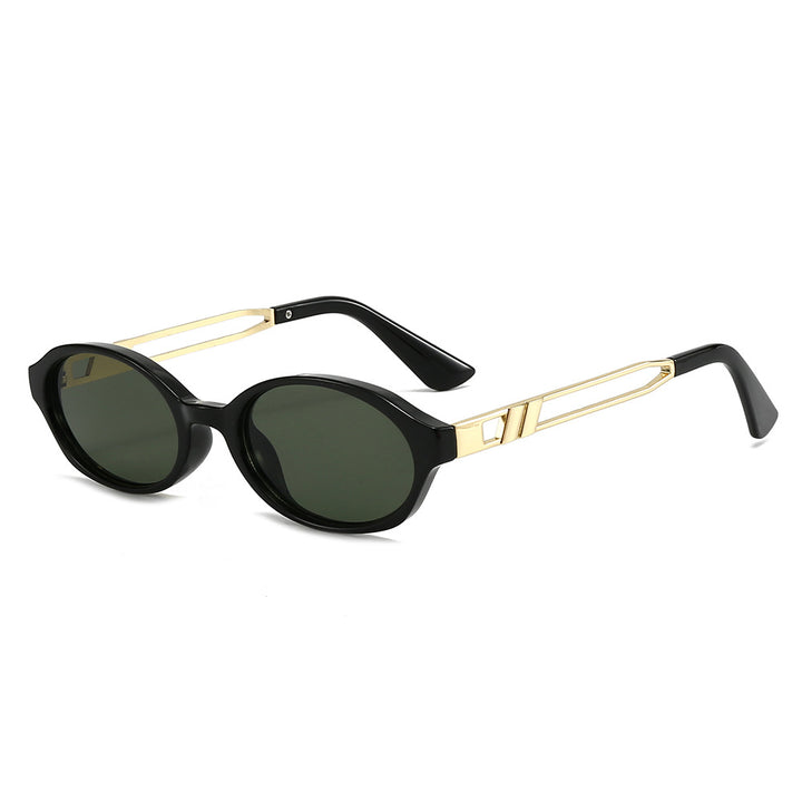 Dame Elegant solbrille i luksuriøst skilpadde-design med gullfargede metallakenter Luvikno