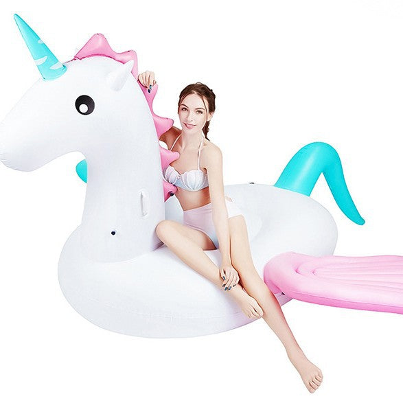 Dame inflatable unicorn svømmebasseng leke Luvikno