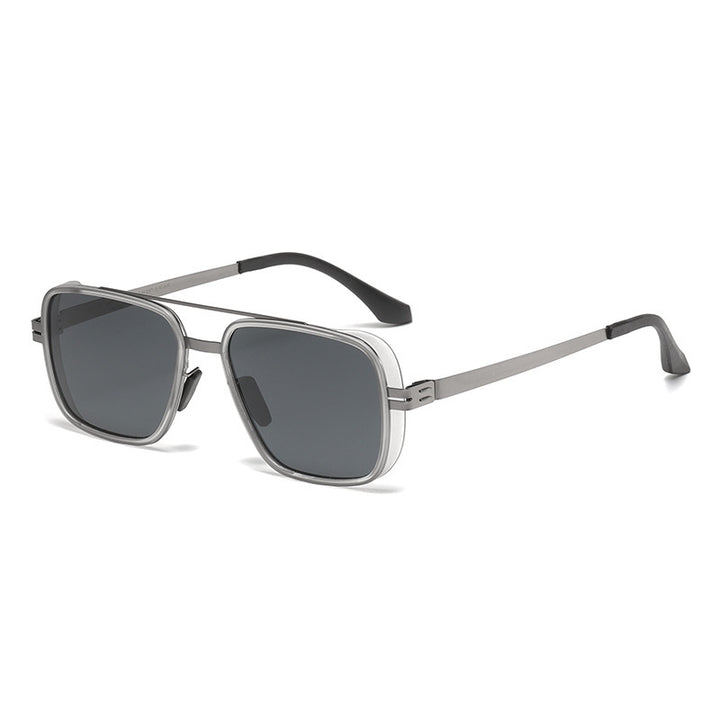 Herre premium solbrille i moderne kvadratisk design Luvikno