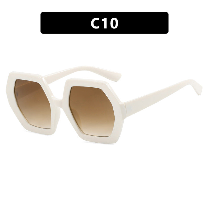 Damer innovativ hexagonal solbrille Luvikno