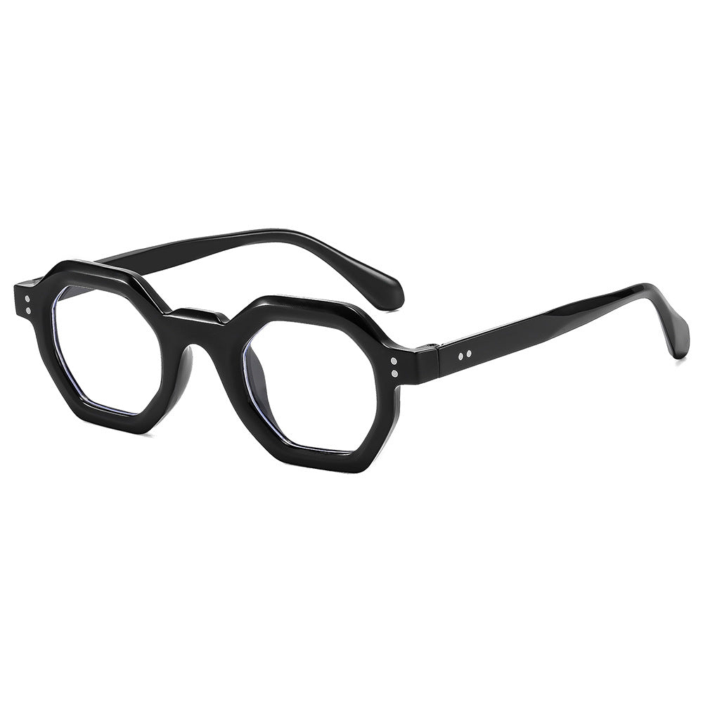 Dame oktagonal solbrille med moteriktig mønster og UV-beskyttelse Luvikno