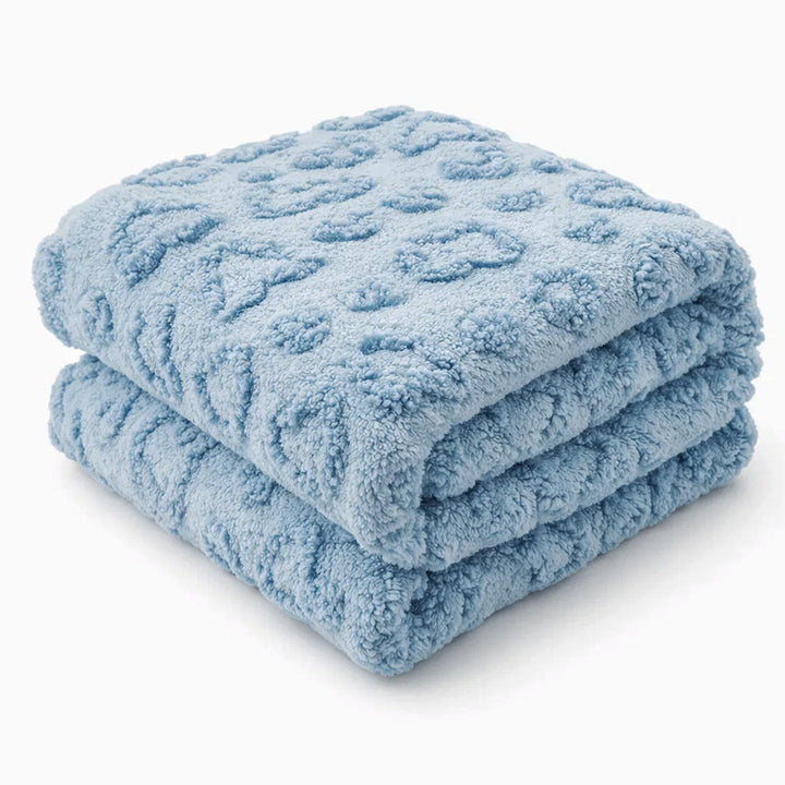 Damer Koselige Fleece-teppe med hjerte-design Luvikno