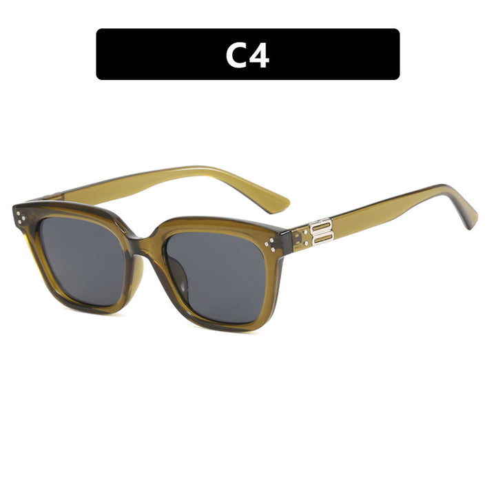 Dame oversized solbrille i moderne geometrisk design Luvikno