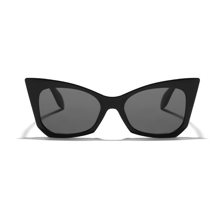 Dame solbrille i trendy katteøye-design med iøynefallende leopardmønster Luvikno