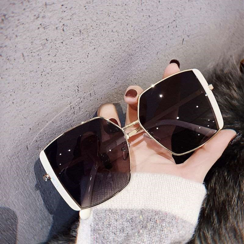 Dame trendy firkantet solbrille Luvikno