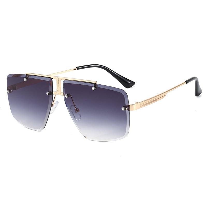 Dame moteriktig oversized solbrille Luvikno