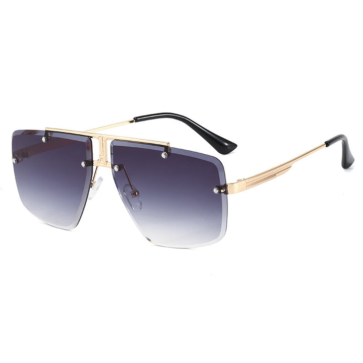 Dame moteriktig oversized solbrille Luvikno