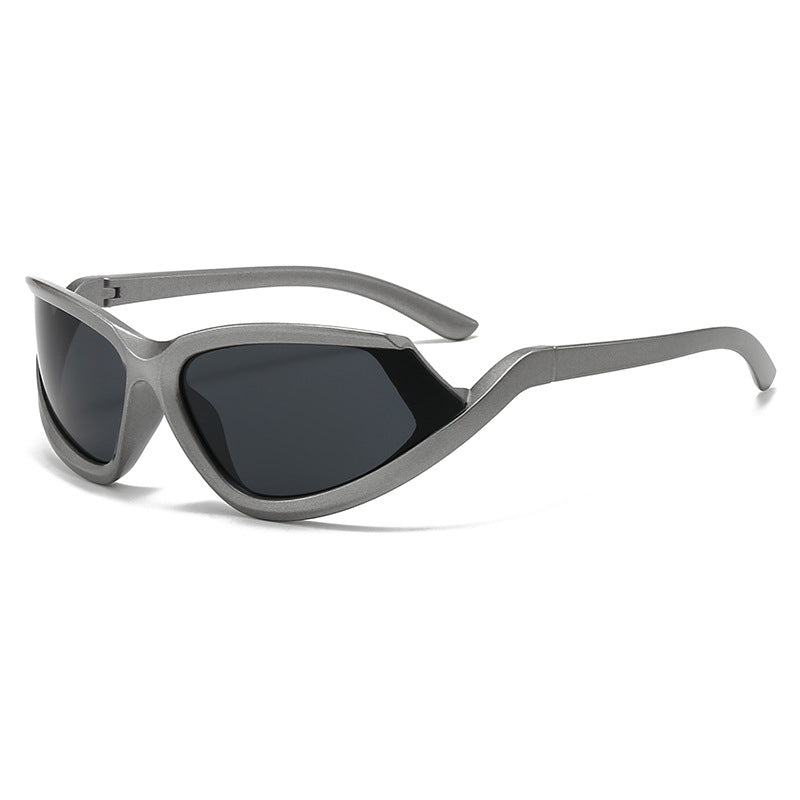 Dame futuristisk solbrille med aerodynamisk design Luvikno