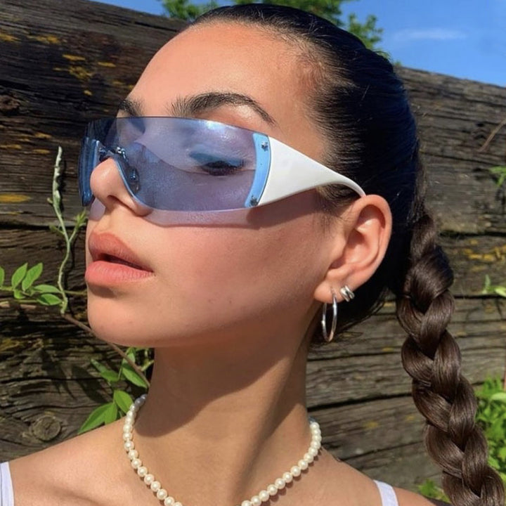 Dame trendy visir-lignende solbriller Luvikno