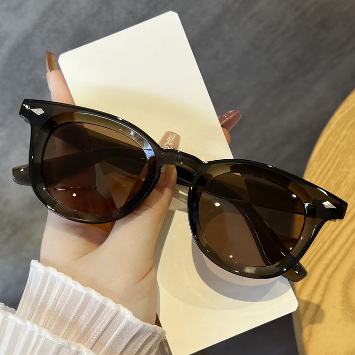 Damen modische Cat-Eye solbrille med transparent ramme Luvikno