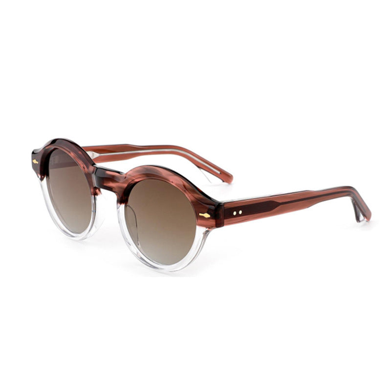 Dame solbrille i elegant retro-design med robust ramme Luvikno