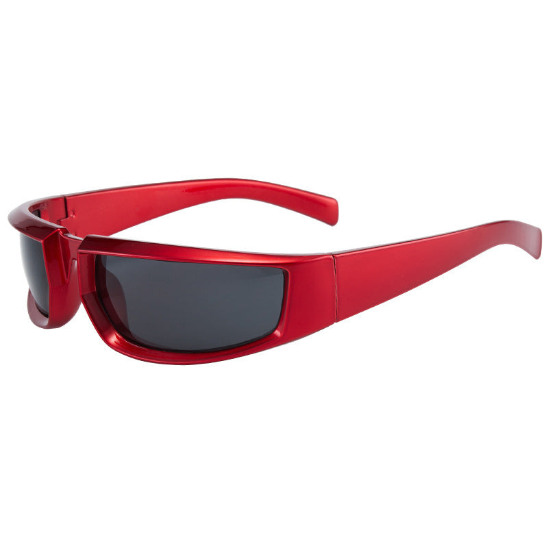 Dame Sporty solbriller med stilige, solide rammer og UV-beskyttelse Luvikno