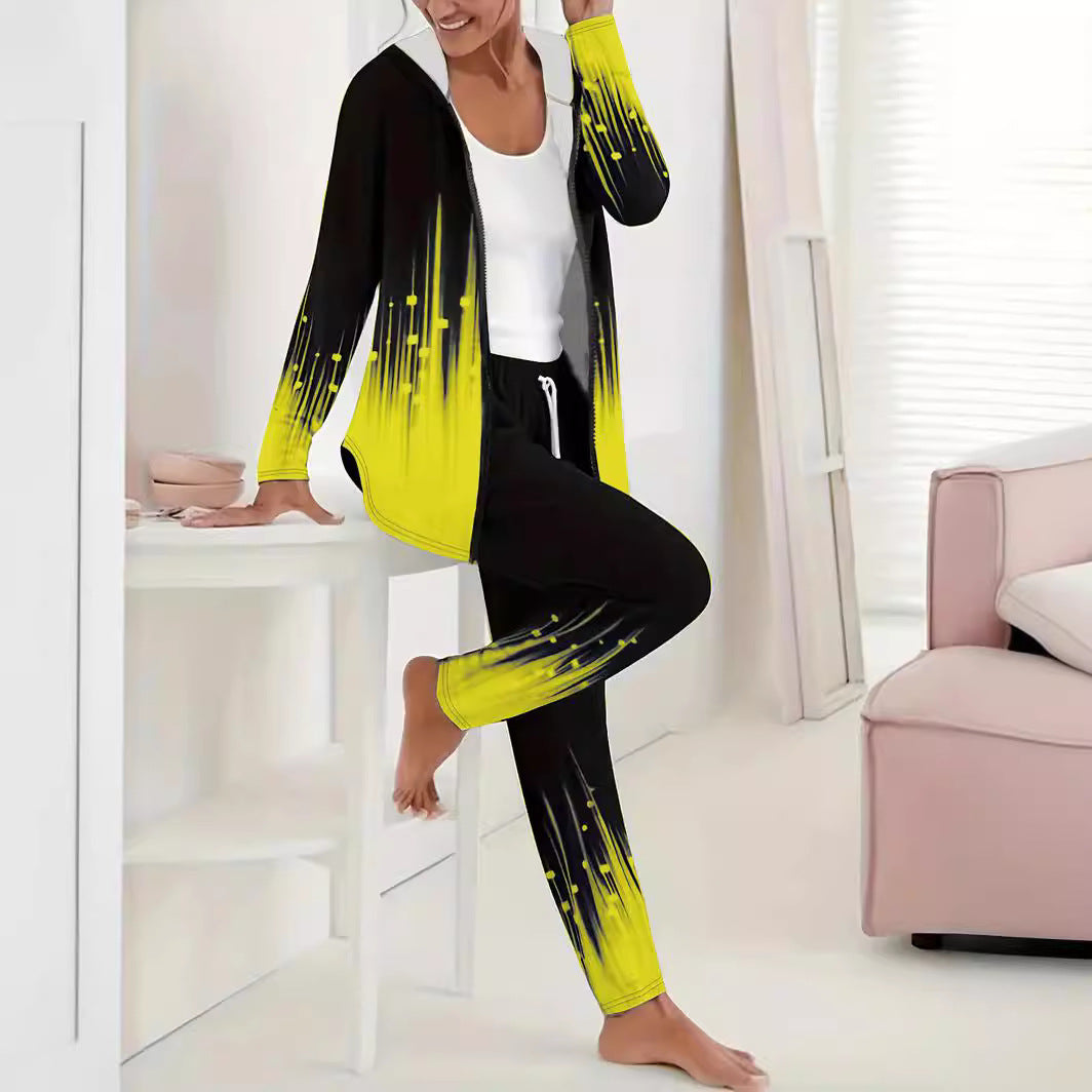 Naisten urheiluasu ainutlaatuisilla väriliukuefekteillä Luvik