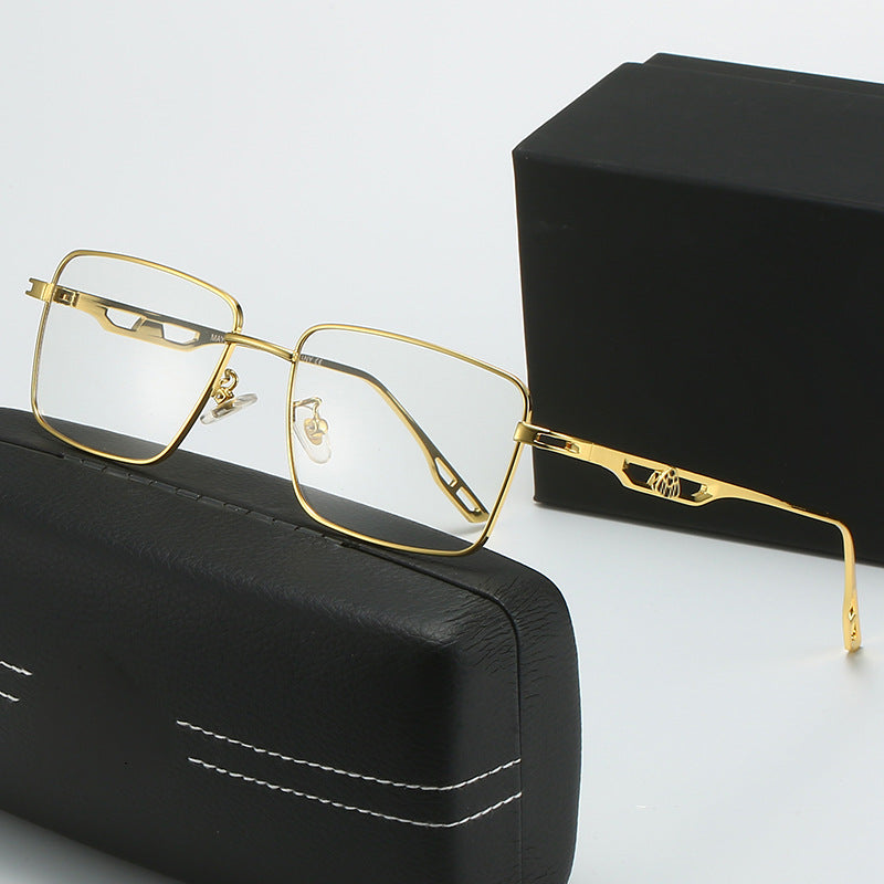 Dame luksus solbrille med markant geometrisk ramme og polarisert glass Luvikno