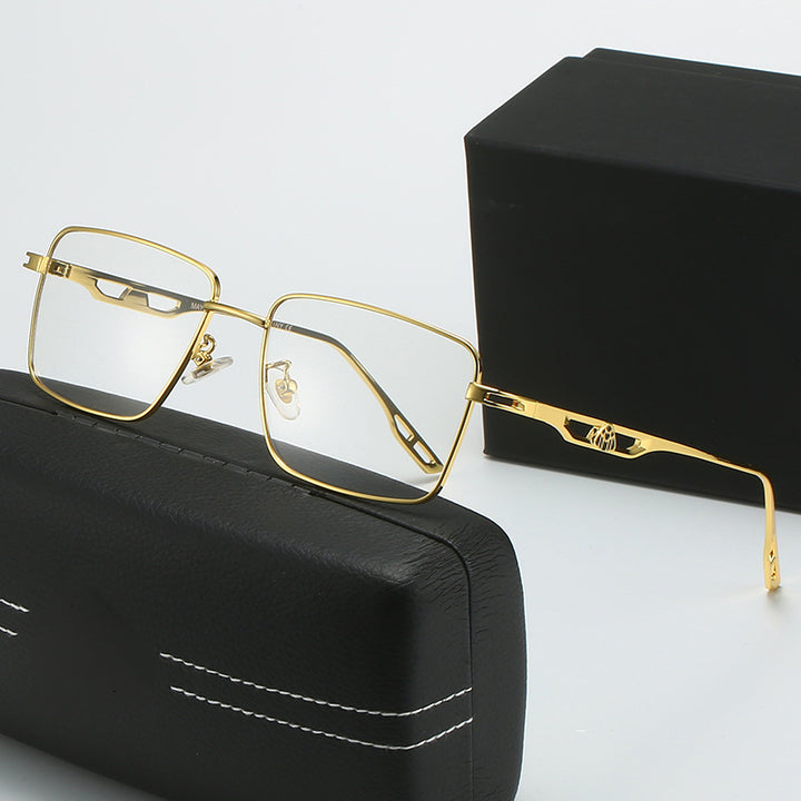 Dame luksus solbrille med markant geometrisk ramme og polarisert glass Luvikno