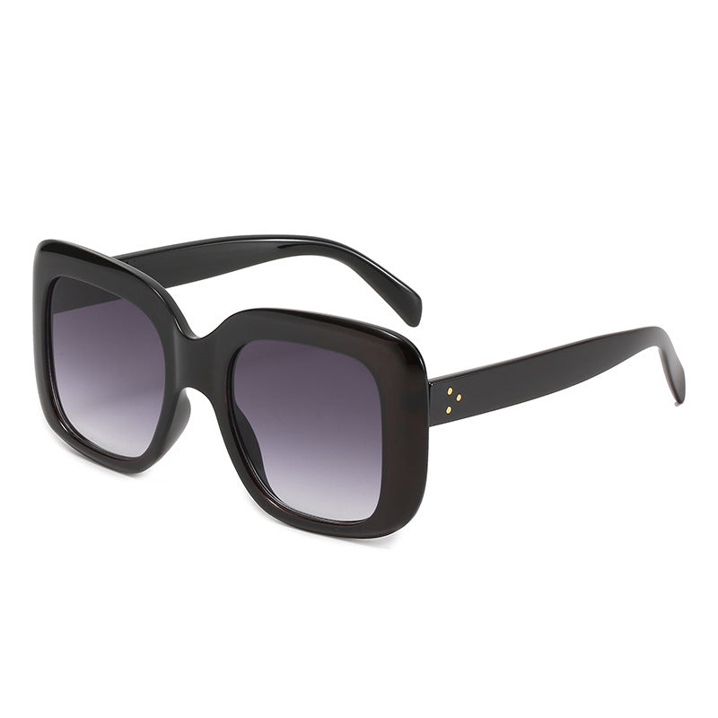 Dame oversized kvadratisk solbrille med høy kvalitet plast ramme Luvikno