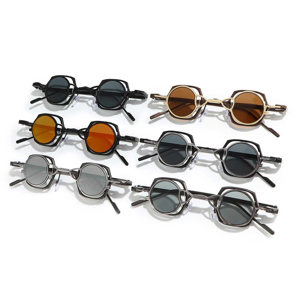 Dame moteriktig solbrille med unikt rammedesign Luvikno
