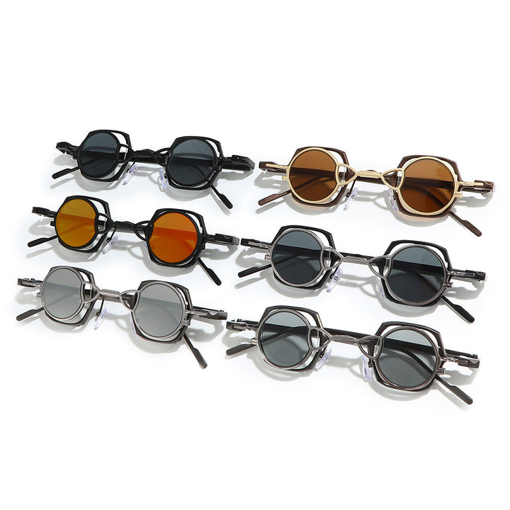 Dame moteriktig solbrille med unikt rammedesign Luvikno