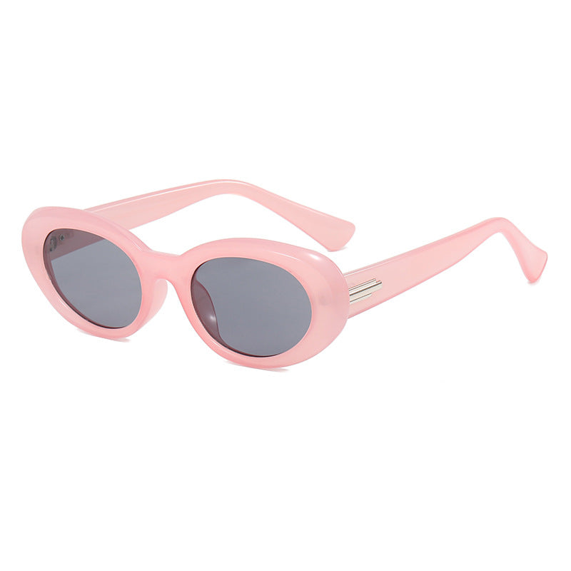 Dame elegant ovalformet solbrille med høykvalitets glass Luvikno