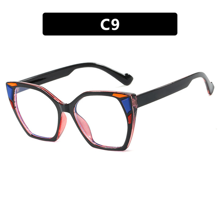 Dame moteriktig geometrisk designerbrille Luvikno
