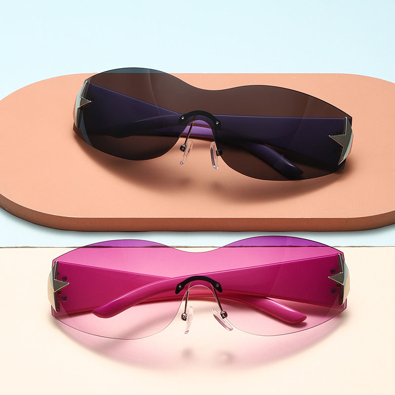 Kvinnenes sporty motesolbriller med beskyttende UV-beskyttelse Luvikno